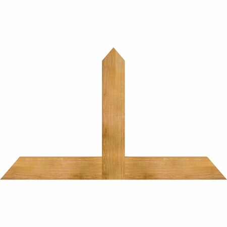 Ekena Millwork Portland Rough Sawn Timber Gable Bracket, Western Red Cedar, 60"W x 35"H x 2"D x 6"F, 14/12 Pitch GBW060X35X0206POR00RWR